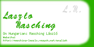 laszlo masching business card