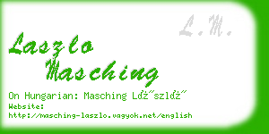 laszlo masching business card